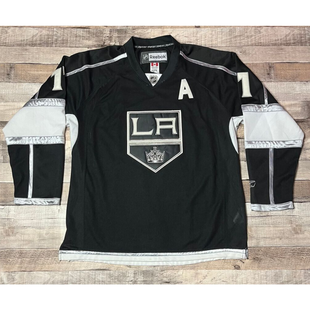 Anze Kopitar Jersey Men's Size 50 Black Reebok Los Angeles Kings NHL Hockey